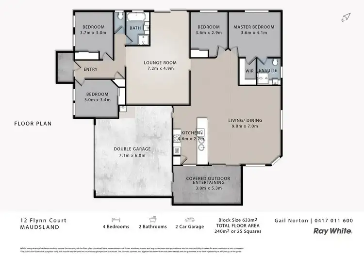 Floorplan of Homely house listing, 12 Flynn Court, Maudsland QLD 4210