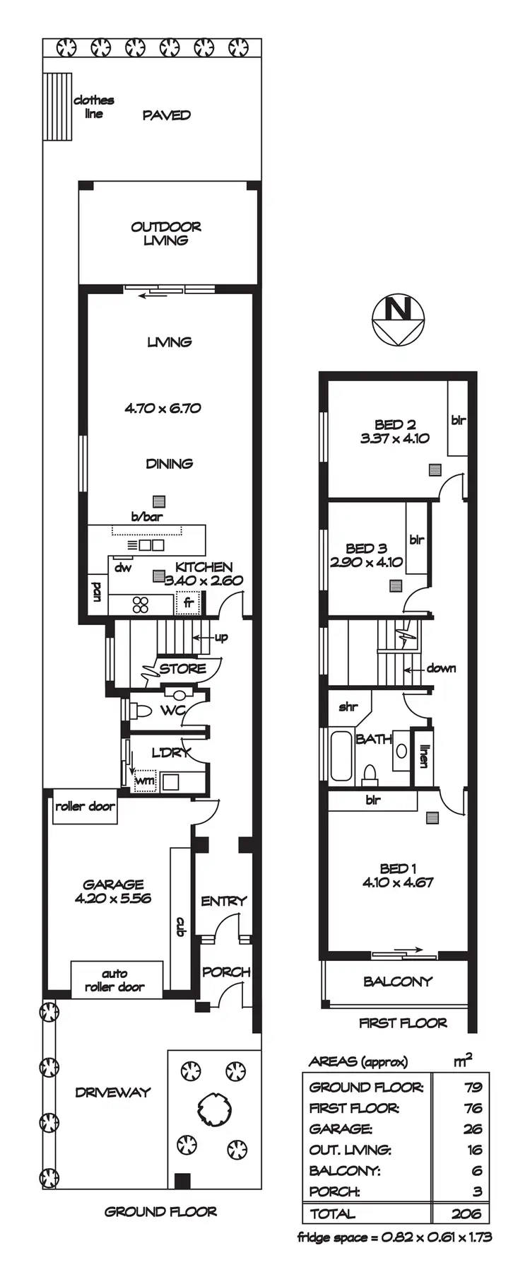 Floorplan of Homely townhouse listing, 2B Bridgman Road, Findon SA 5023