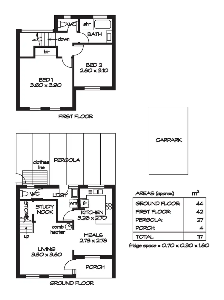 Floorplan of Homely unit listing, 7/210 North East Road, Klemzig SA 5087