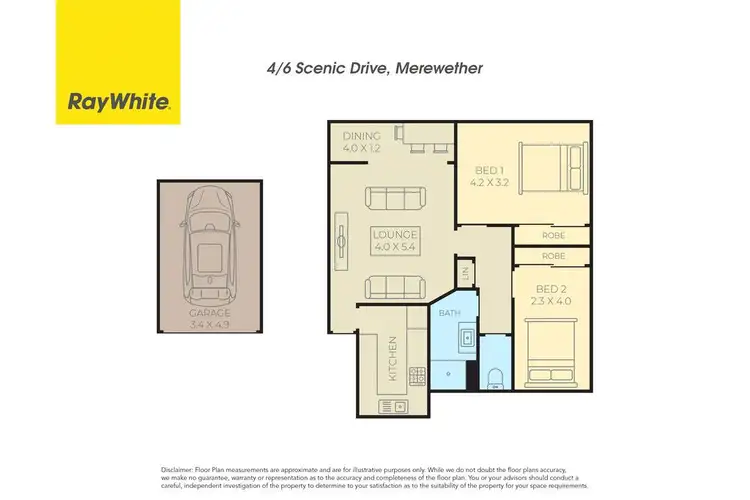 Floorplan of Homely unit listing, 4/6 Scenic Drive, Merewether NSW 2291