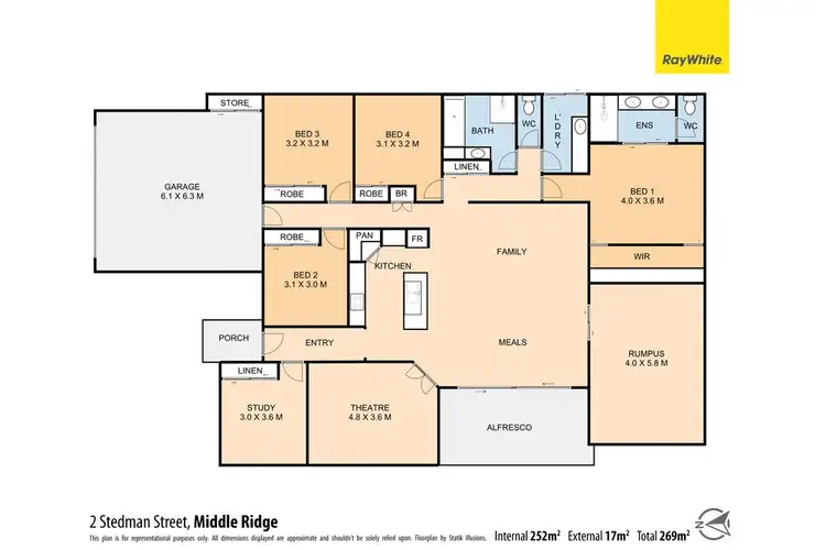 Floorplan of Homely house listing, 2 Stedman Street, Middle Ridge QLD 4350