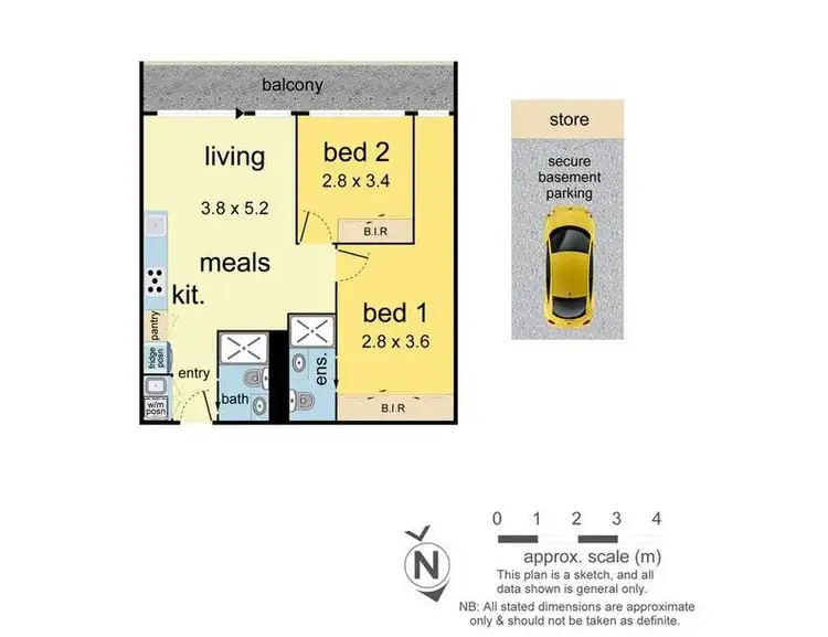 Floorplan of Homely apartment listing, 820/20 Shamrock Street, Abbotsford VIC 3067