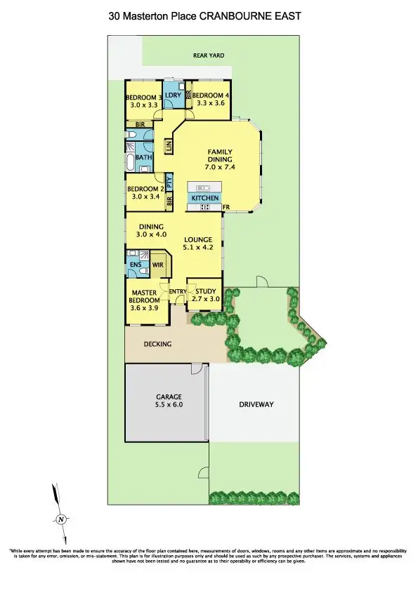 Floorplan of Homely house listing, 30 Masterton Place, Cranbourne East VIC 3977