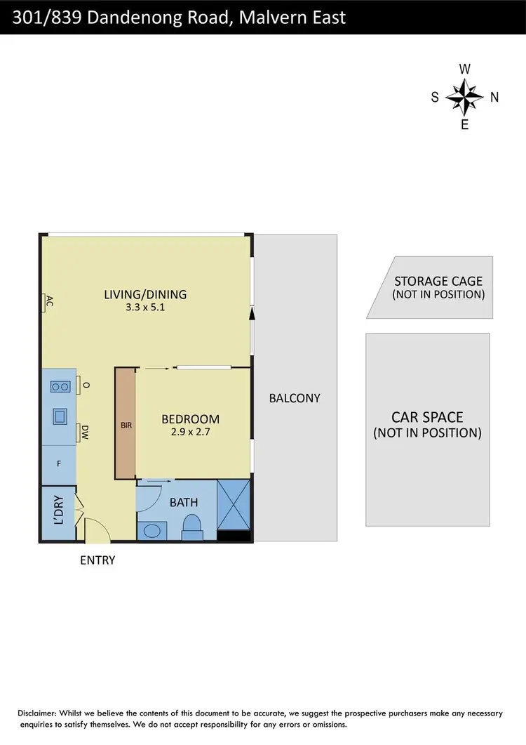 Floorplan of Homely apartment listing, 301/839 Dandenong Road, Malvern East VIC 3145