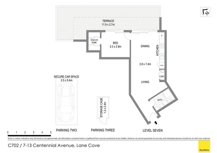 Floorplan of Homely apartment listing, C702/7-13 Centennial Avenue, Lane Cove NSW 2066