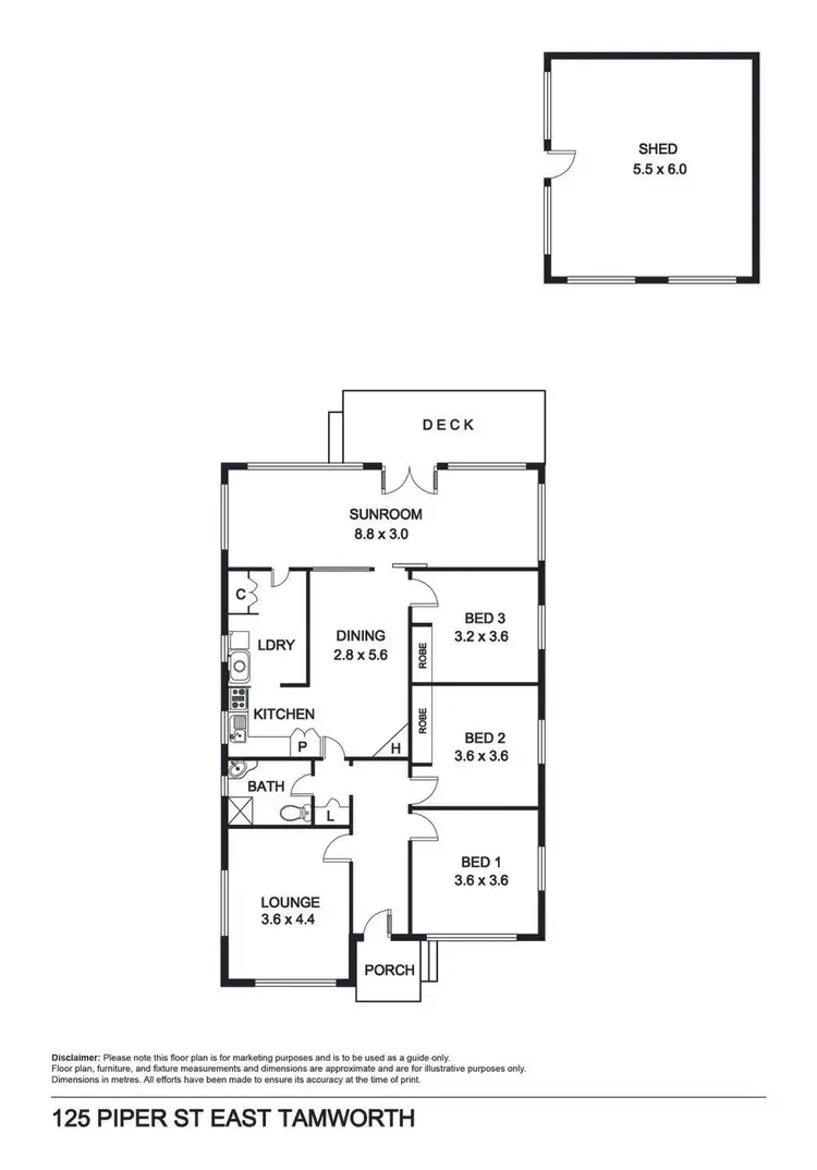 Floorplan of Homely house listing, 125 Piper Street, Tamworth NSW 2340