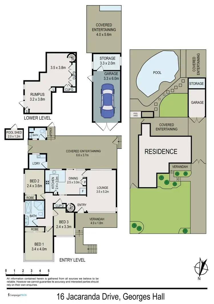Floorplan of Homely house listing, 16 Jacaranda Drive, Georges Hall NSW 2198