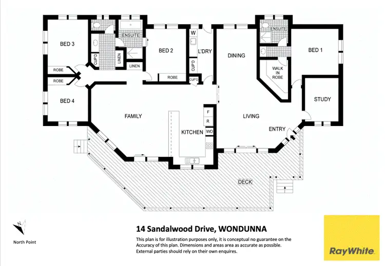 Floorplan of Homely house listing, 14 Sandalwood Drive, Wondunna QLD 4655