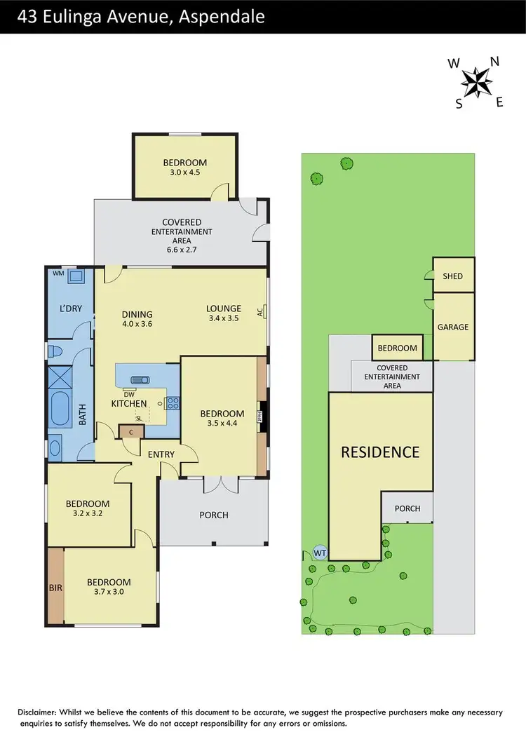 Floorplan of Homely house listing, 43 Eulinga Avenue, Aspendale VIC 3195