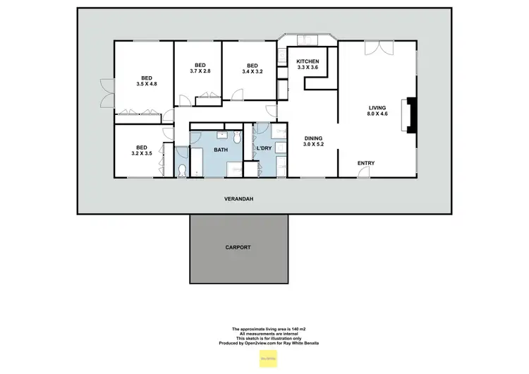 Floorplan of Homely house listing, 587 Goomalibee Road, Benalla VIC 3672
