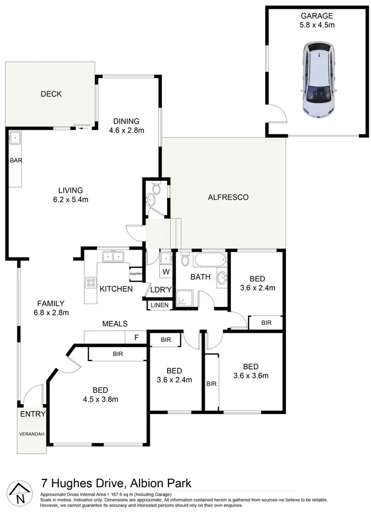 Floorplan of Homely house listing, 7 Hughes Drive, Albion Park NSW 2527