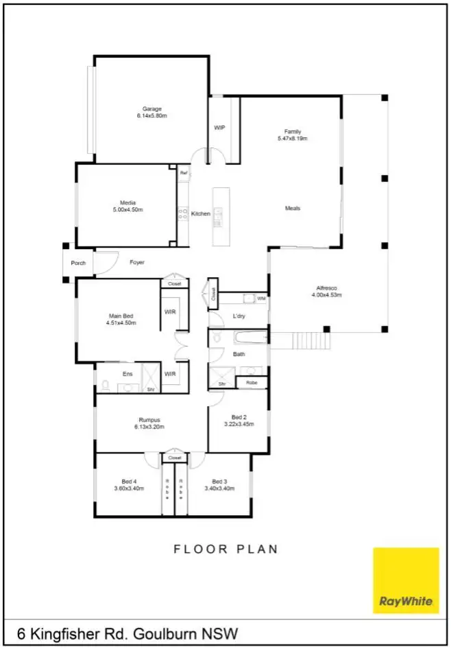 Floorplan of Homely house listing, 6 Kingfisher Road, Goulburn NSW 2580