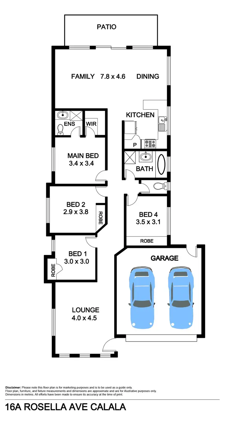 Floorplan of Homely house listing, 16A Rosella Avenue, Tamworth NSW 2340