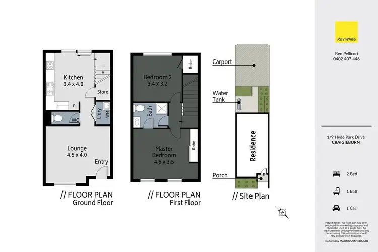 Floorplan of Homely townhouse listing, 9/1 Hyde Park Avenue, Craigieburn VIC 3064