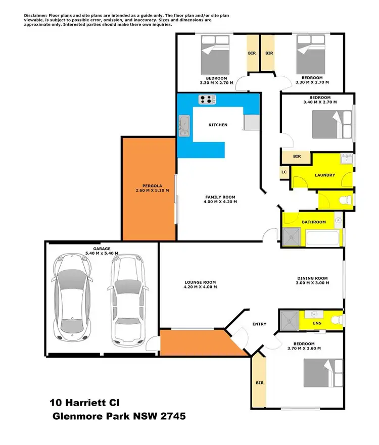 Floorplan of Homely house listing, 10 Harriett Close, Glenmore Park NSW 2745