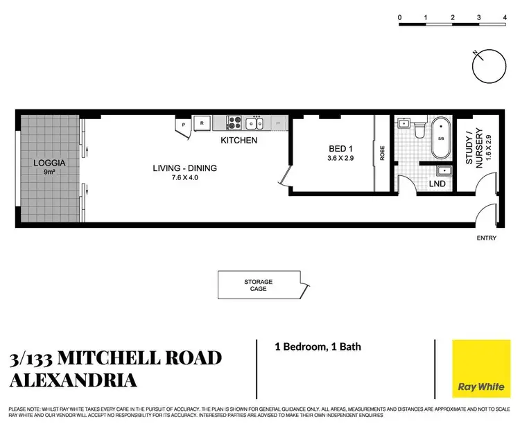 Floorplan of Homely apartment listing, 3/133 Mitchell Road, Alexandria NSW 2015