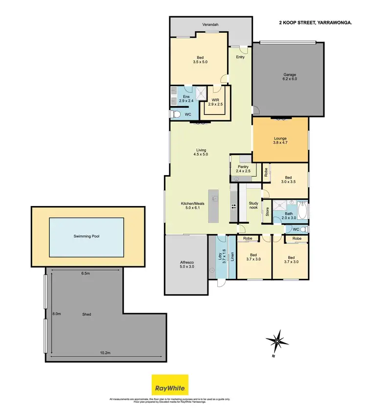 Floorplan of Homely house listing, 2 Koop Street, Yarrawonga VIC 3730