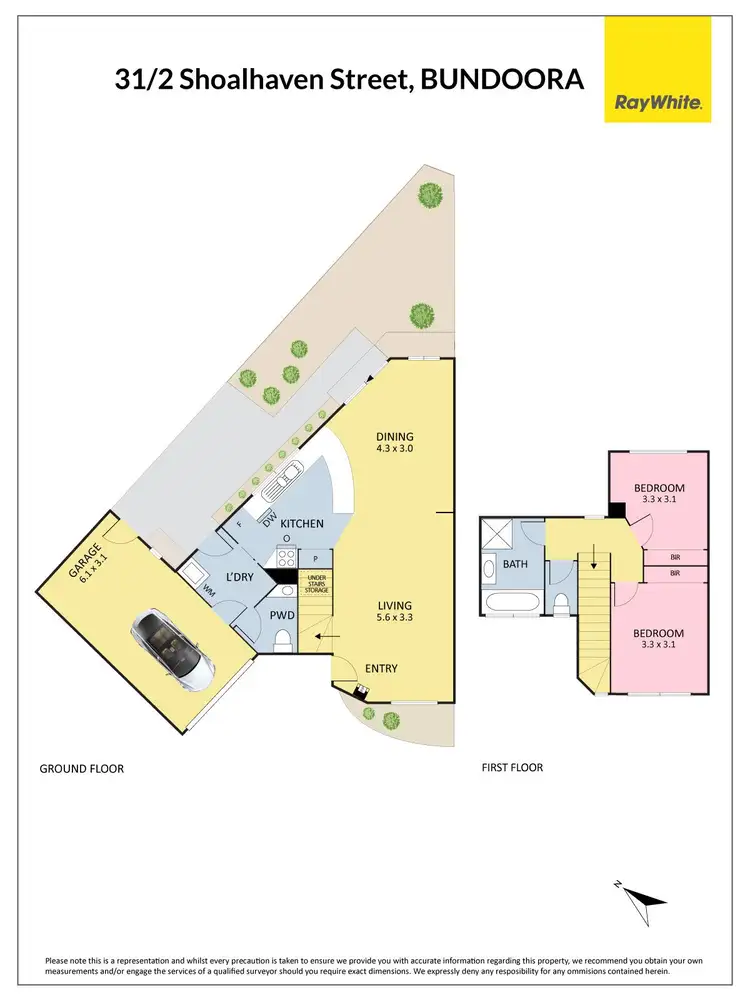 Floorplan of Homely townhouse listing, 31/2 Shoalhaven Street, Bundoora VIC 3083
