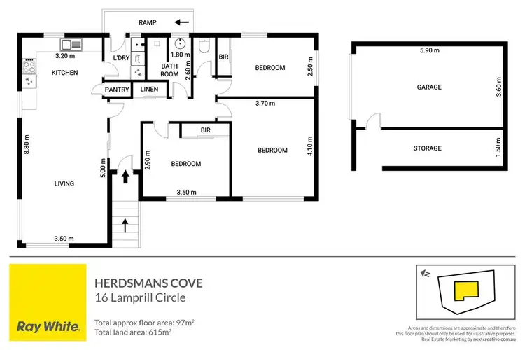 Floorplan of Homely house listing, 16 Lamprill Circle, Herdsmans Cove TAS 7030