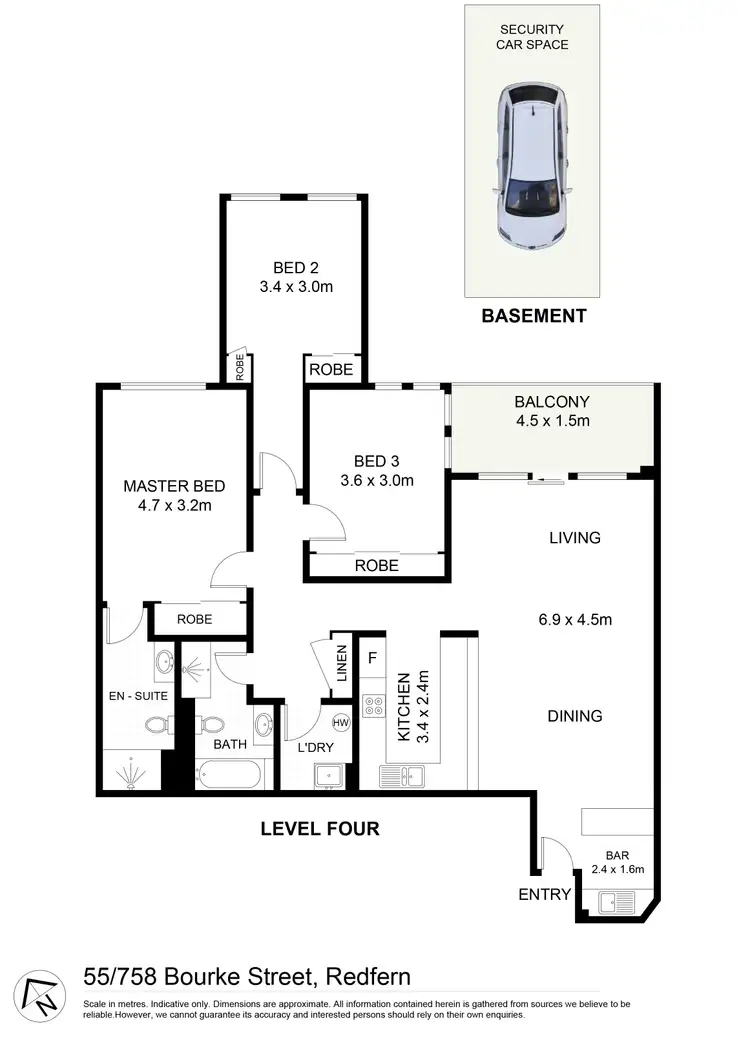 Floorplan of Homely apartment listing, 55/758 Bourke Street, Redfern NSW 2016