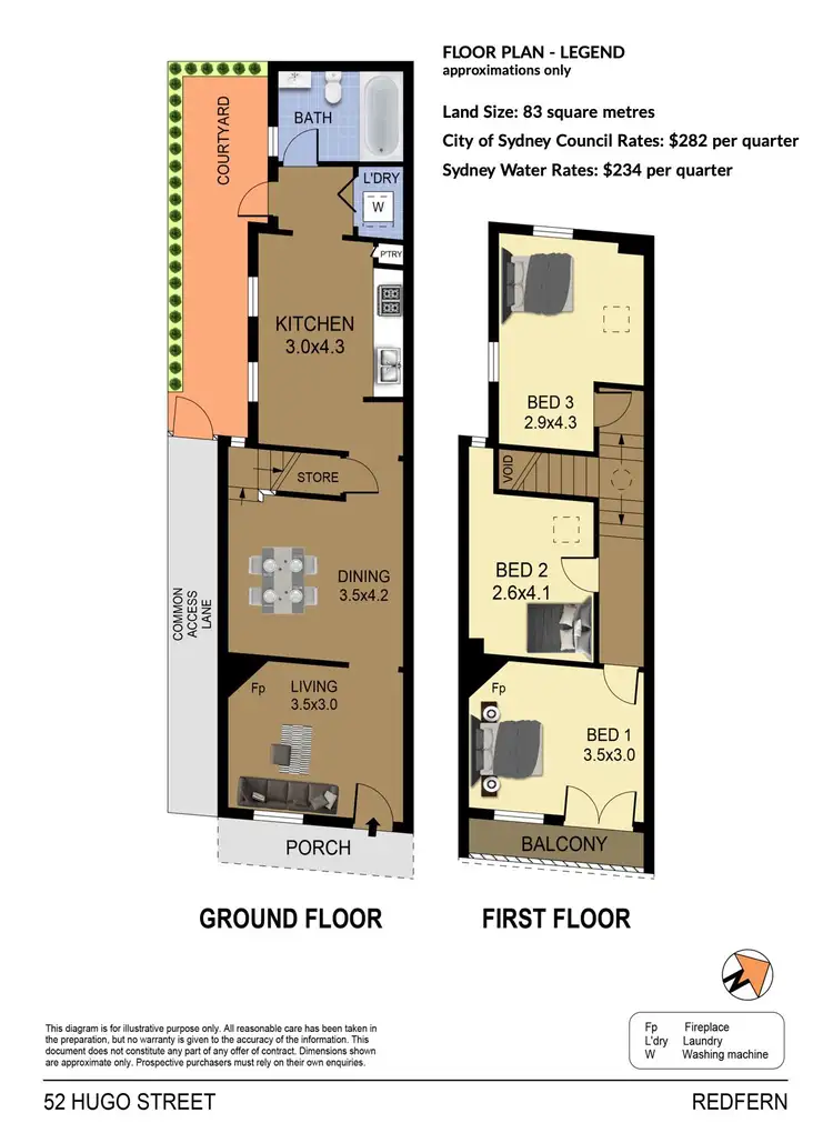 Floorplan of Homely house listing, 52 Hugo Street, Redfern NSW 2016