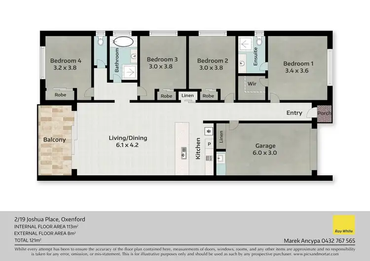 Floorplan of Homely semi-detached listing, 2/19 Joshua Place, Oxenford QLD 4210