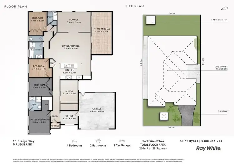Floorplan of Homely house listing, 18 Craigs Way, Maudsland QLD 4210