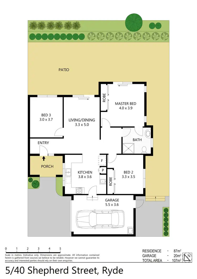 Floorplan of Homely villa listing, 5/40 Shepherd Street, Ryde NSW 2112