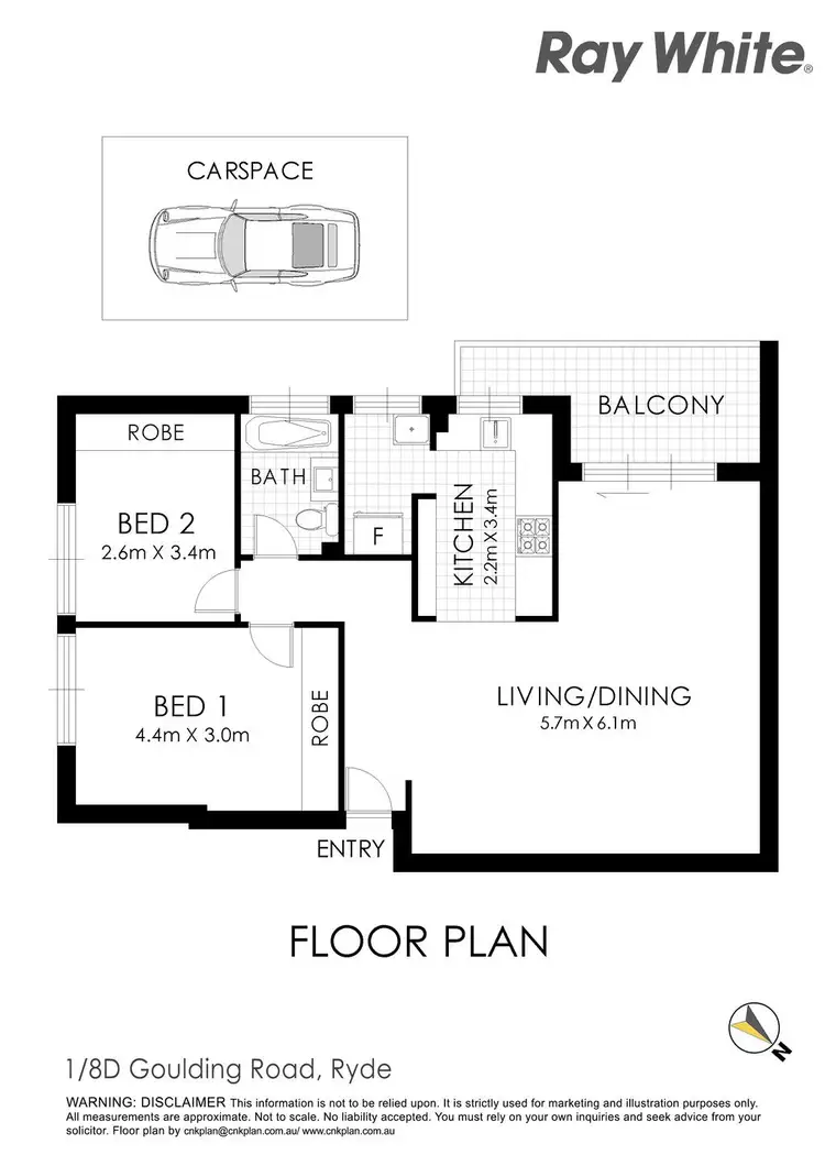 Floorplan of Homely apartment listing, 1/8D Goulding Road, Ryde NSW 2112