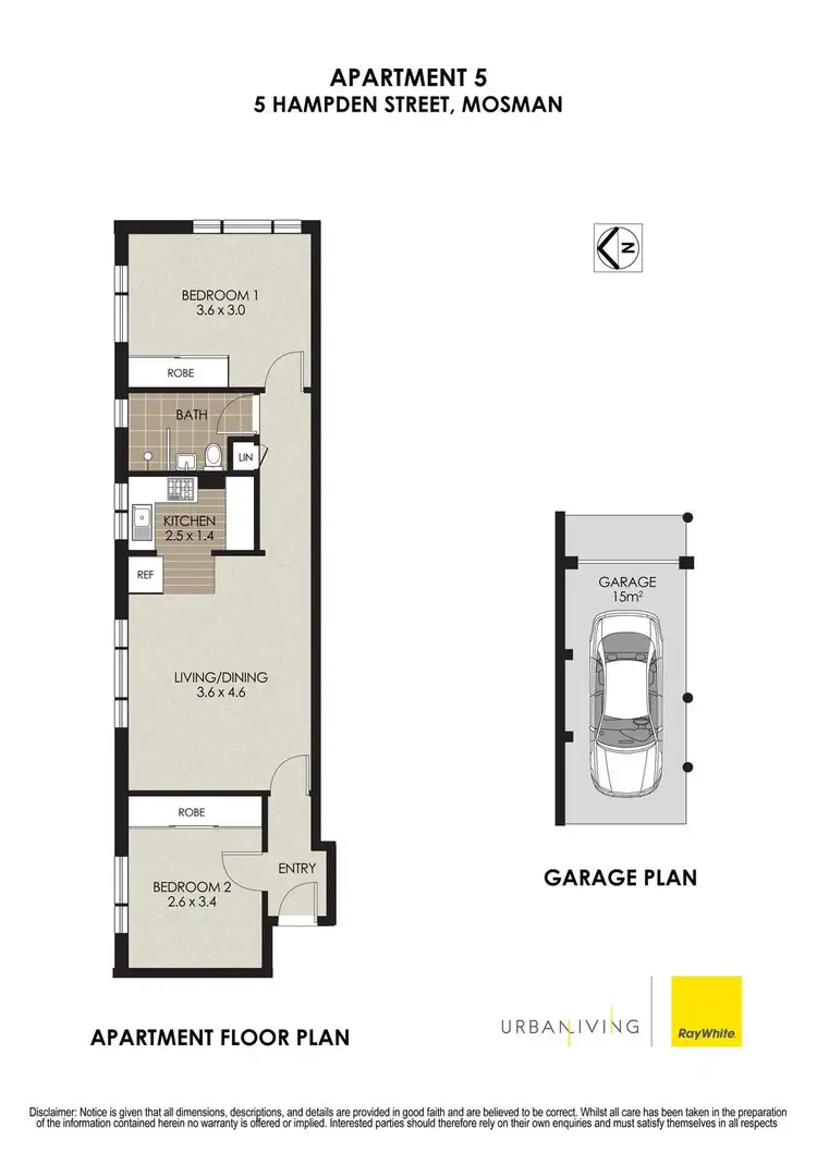 Floorplan of Homely apartment listing, 5/5 Hampden Street, Mosman NSW 2088