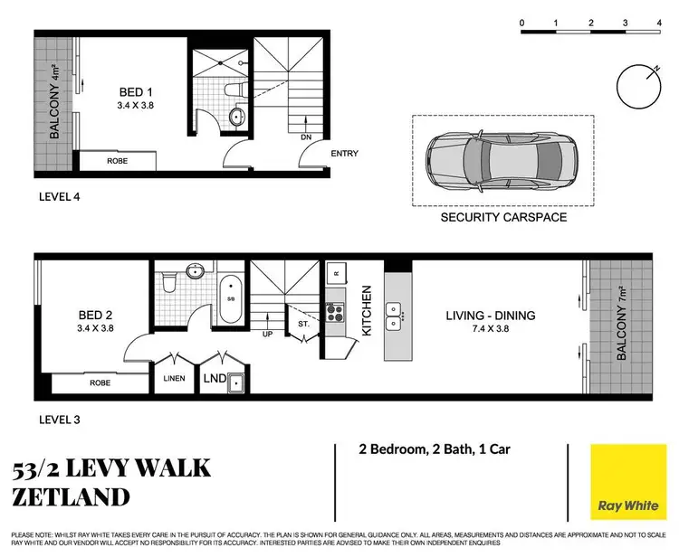 Floorplan of Homely apartment listing, 53/2 Levy Walk, Zetland NSW 2017