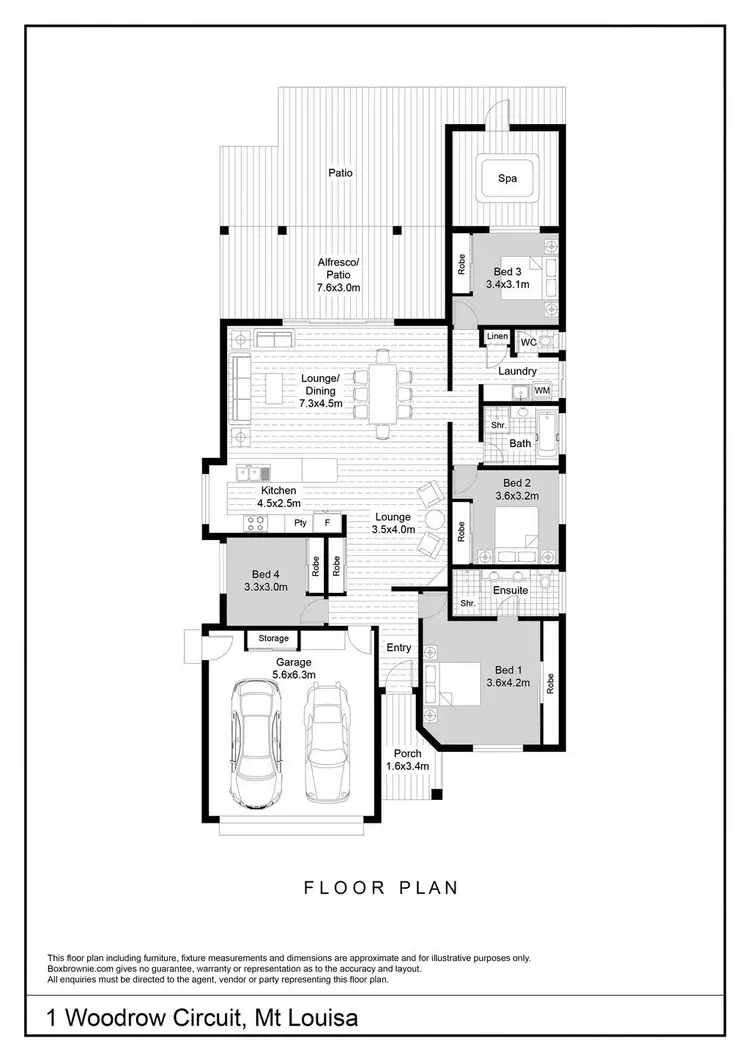 Floorplan of Homely house listing, 1 Woodrow Circuit, Mount Louisa QLD 4814