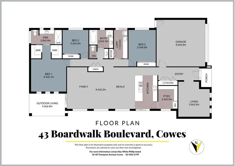 Floorplan of Homely house listing, 43 Boardwalk Boulevard, Cowes VIC 3922