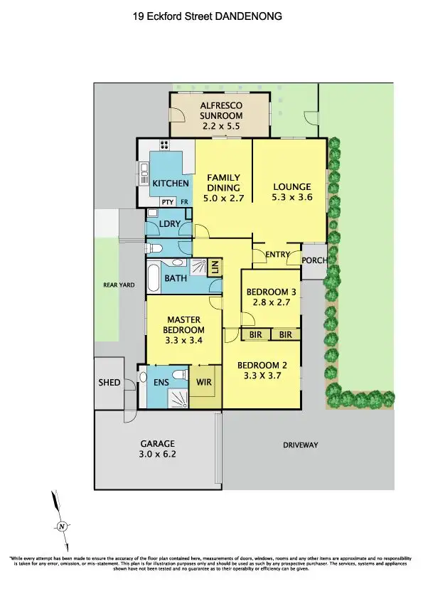 Floorplan of Homely unit listing, 19 Eckford Street, Dandenong VIC 3175