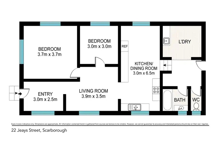 Floorplan of Homely house listing, 22 Jeays Street, Scarborough QLD 4020