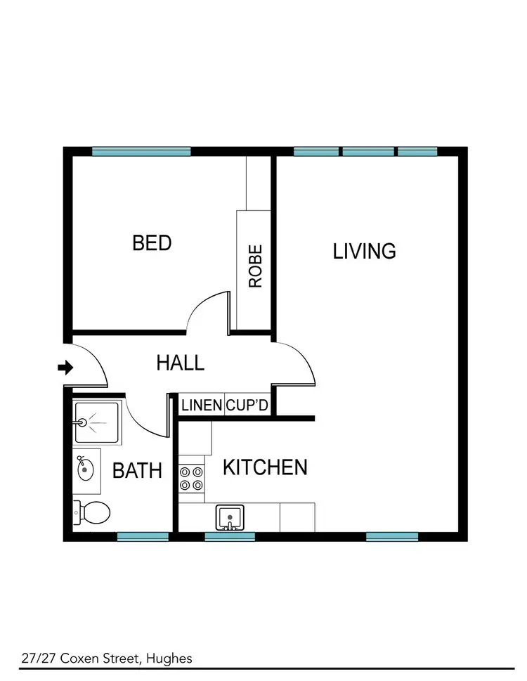 Floorplan of Homely apartment listing, 27/27 Coxen Street, Hughes ACT 2605
