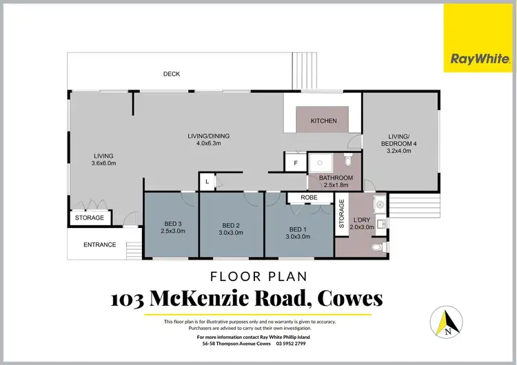 Floorplan of Homely house listing, 103 McKenzie Road, Cowes VIC 3922