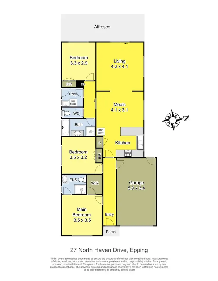 Floorplan of Homely house listing, 27 North Haven Drive, Epping VIC 3076
