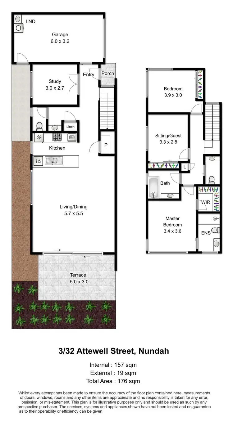 Floorplan of Homely townhouse listing, 3/32 Attewell Street, Nundah QLD 4012