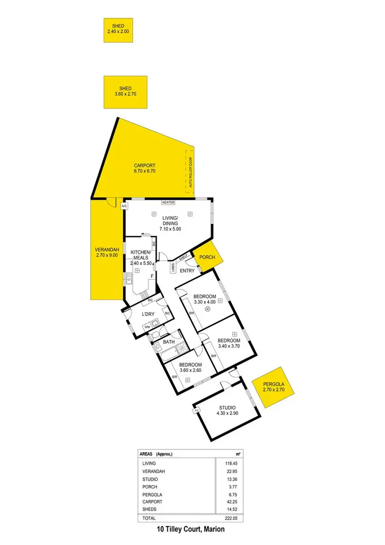 Floorplan of Homely house listing, 10 Tilley Court, Marion SA 5043