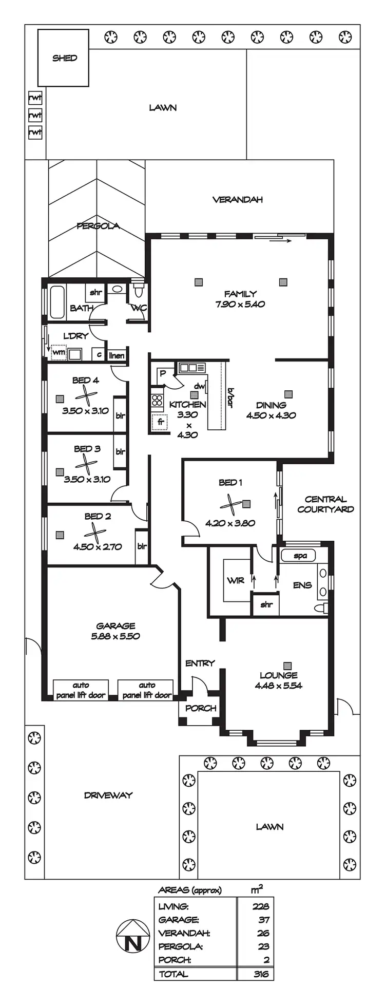 Floorplan of Homely house listing, 22 Rochester Drive, Salisbury Heights SA 5109