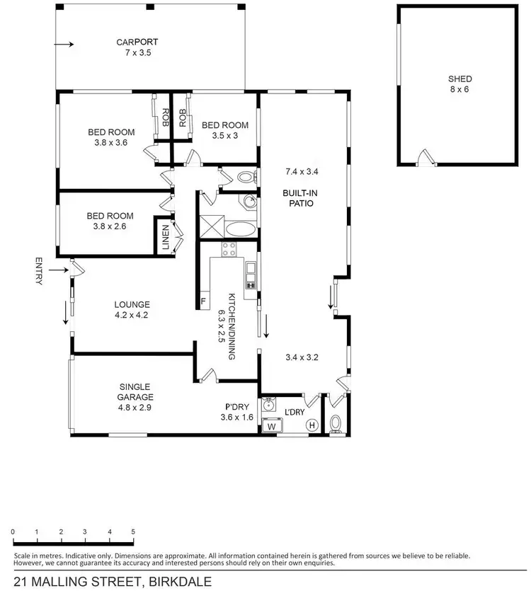 Floorplan of Homely house listing, 21 Malling Street, Birkdale QLD 4159