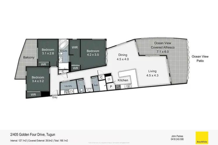 Floorplan of Homely apartment listing, 2/405 Golden Four Drive, Tugun QLD 4224