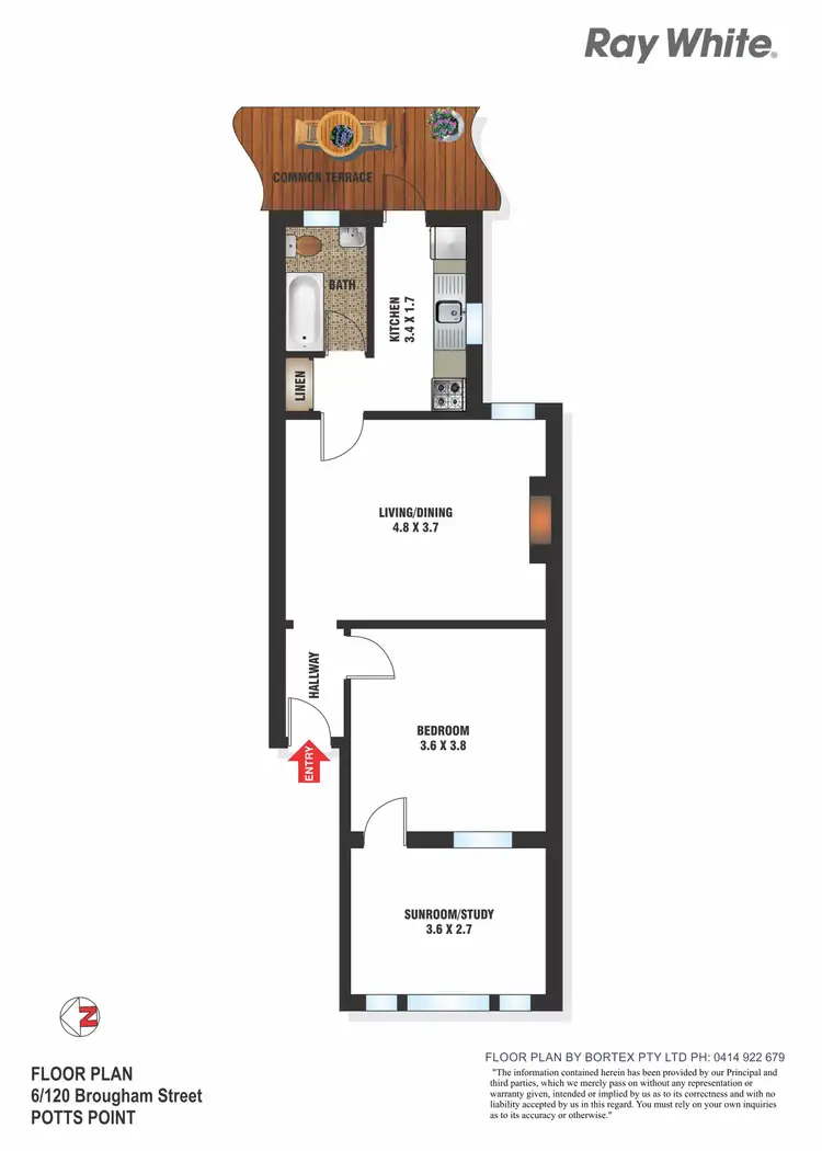 Floorplan of Homely apartment listing, 6/120-130 Brougham Street, Potts Point NSW 2011