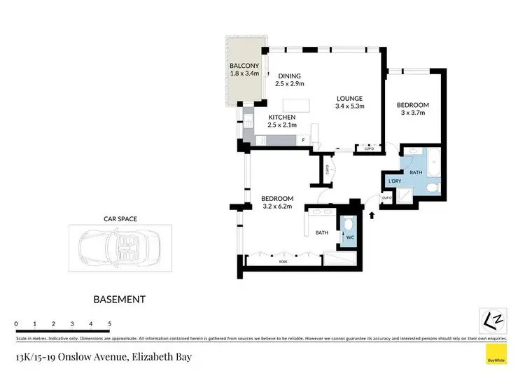 Floorplan of Homely apartment listing, 13K/15-19 Onslow Avenue, Elizabeth Bay NSW 2011