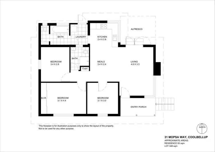 Floorplan of Homely house listing, 31 Mopsa Way, Coolbellup WA 6163
