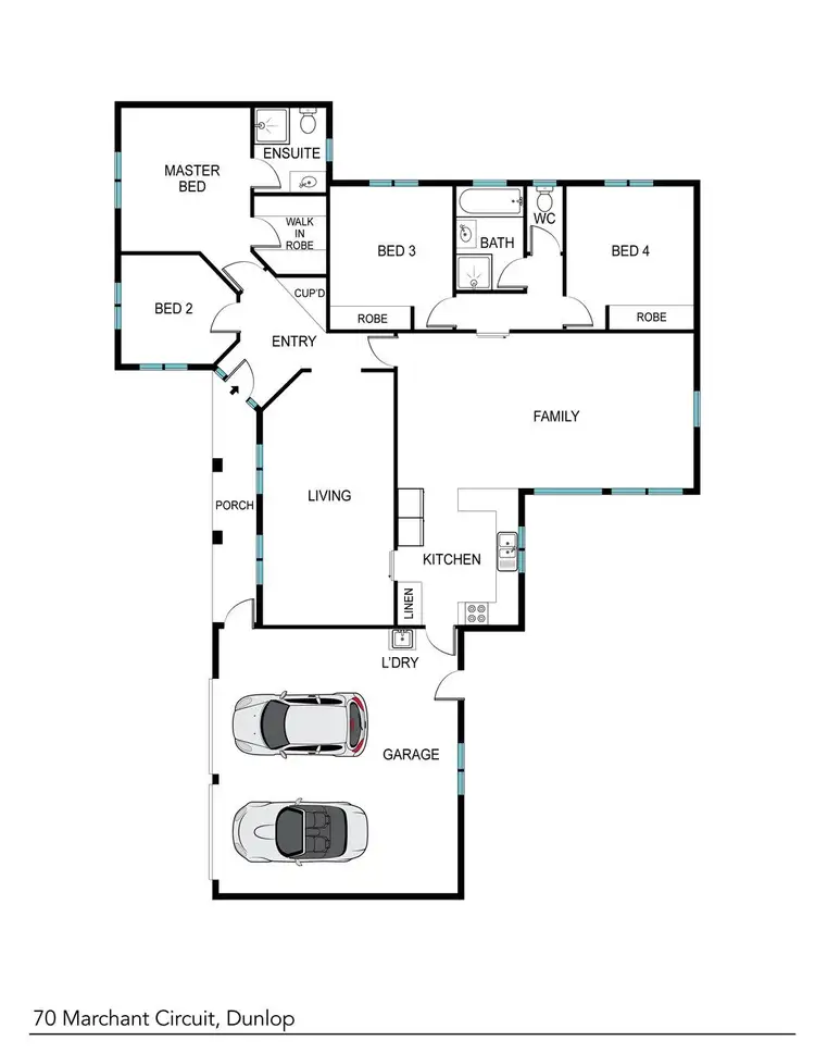 Floorplan of Homely house listing, 70 Marchant Circuit, Dunlop ACT 2615