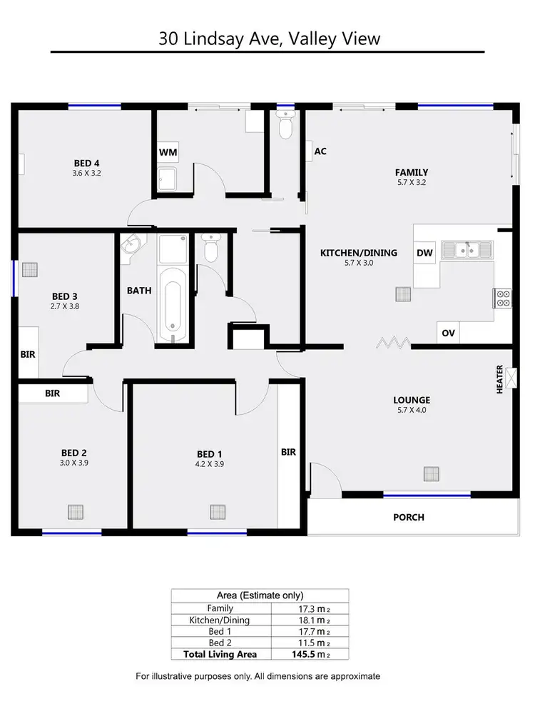 Floorplan of Homely house listing, 30A Lindsay Avenue, Valley View SA 5093