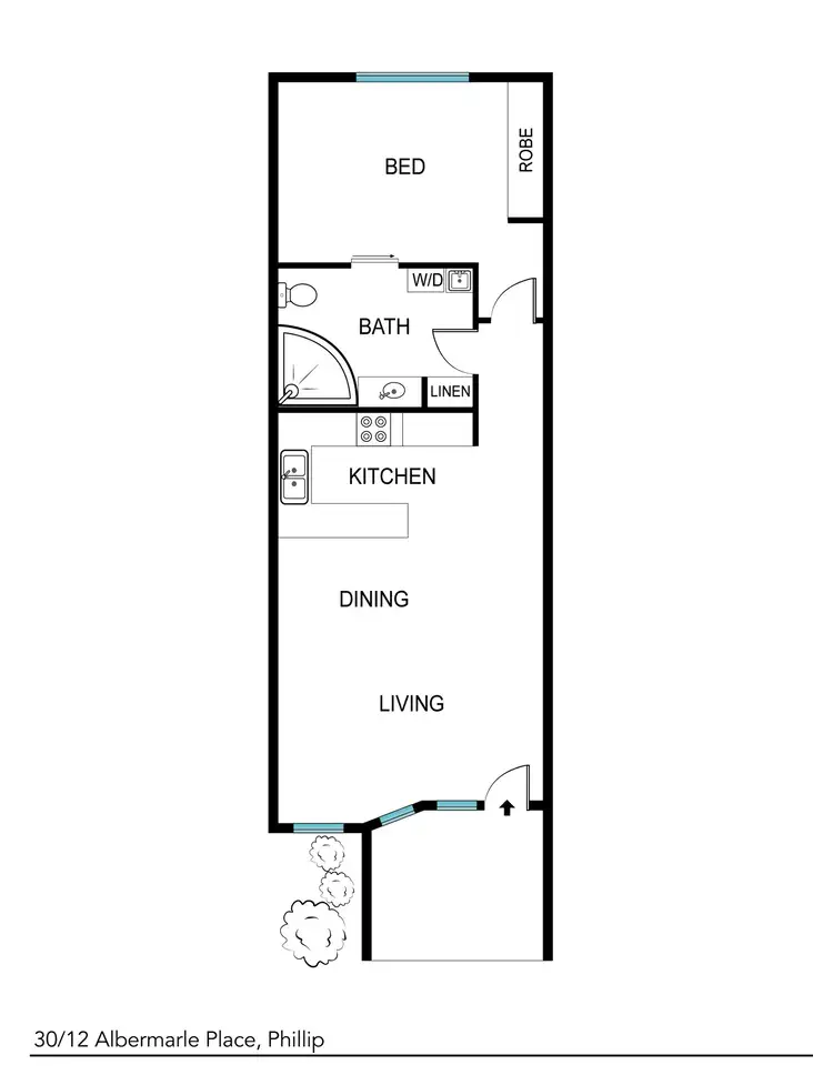 Floorplan of Homely house listing, 30/12 Albermarle Place, Phillip ACT 2606