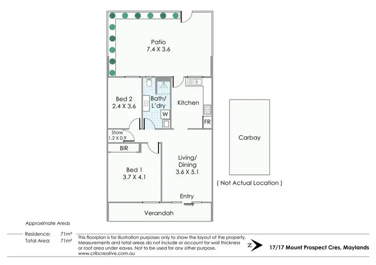 Floorplan of Homely unit listing, 17/17 Mount Prospect Crescent, Maylands WA 6051